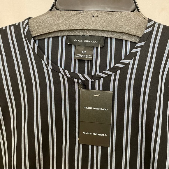 Club Monaco Striped Dolman Striped Button Down Top - Picture 5 of 8